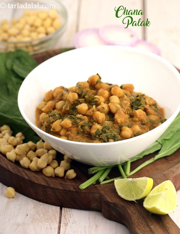 Calories in Chana Palak, Chole Palak Recipe