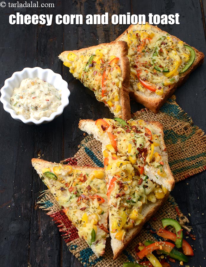 Cheesy Corn and Onion Toast