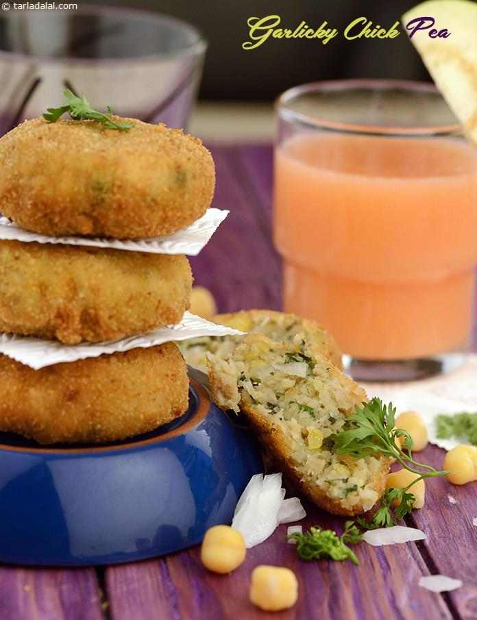 Calories in Garlicky Chick Pea, Potato and Soya Tikki