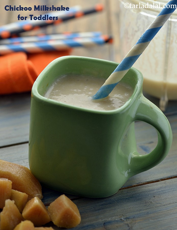 Calories in Chikoo Milkshake for Toddlers, Sapota Milkshake