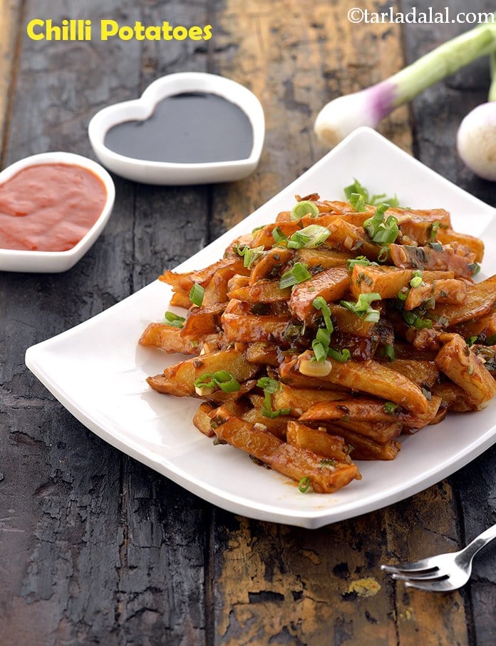 Calories in Chilli Potato, Indian Restaurant Style, Chinese Chilli Potatoes