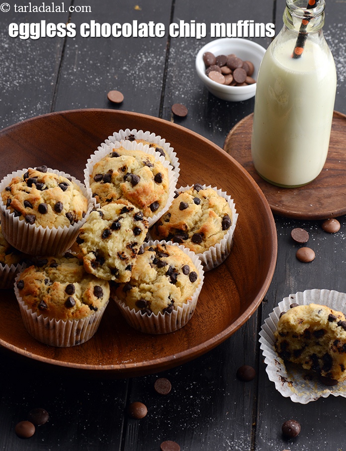 Eggless Chocolate Chip Muffins