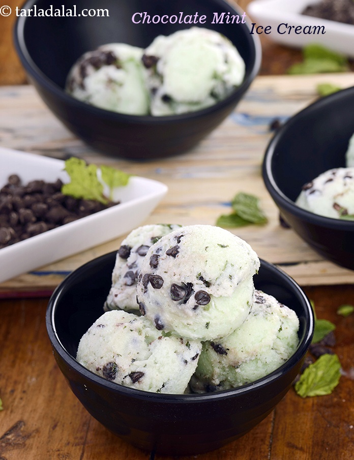 Calories in Chocolate Mint Ice Cream, Indian Mint Chocolate Chip Ice Cream
