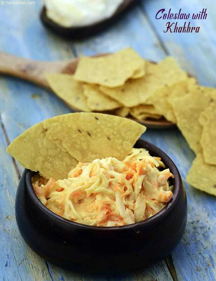 Calories in Coleslaw with Khakhra ( Tiffin Treats)