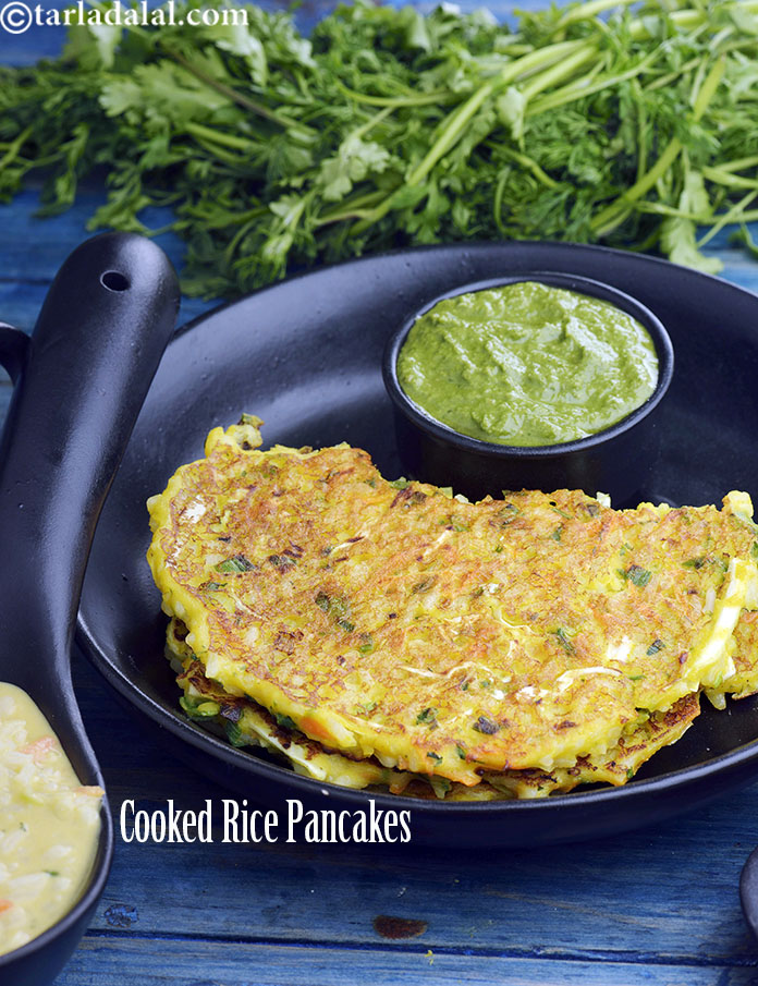 Cooked Rice Pancake, Chawal ka Cheela