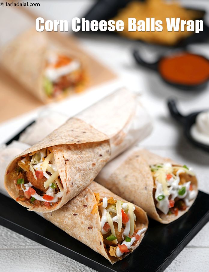 Calories in Corn Cheese Balls Wrap, Mexican Wrap