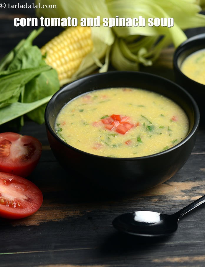 Calories in Corn Tomato and Spinach Soup