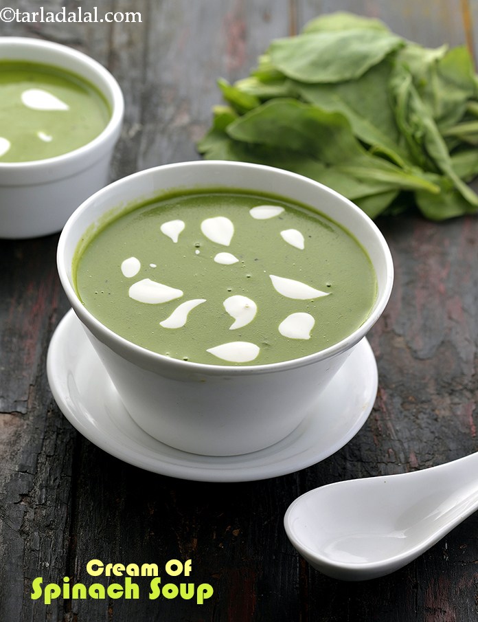 Calories in Cream Of Spinach Soup, Palak Soup