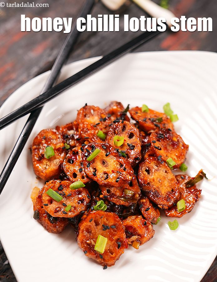 Calories in Crispy Lotus Stem Honey Chilli