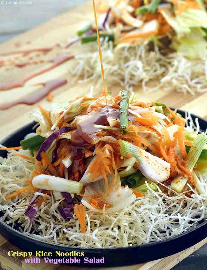 Crispy Rice Noodles with Vegetable Salad