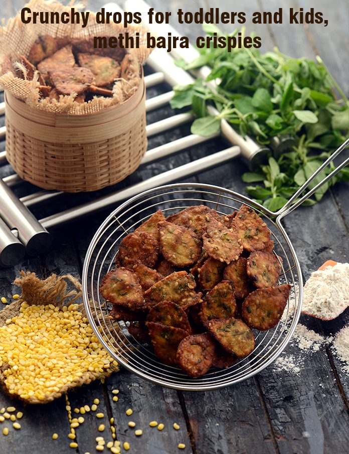 Calories in Crunchy Drops, Methi Bajra Crispies