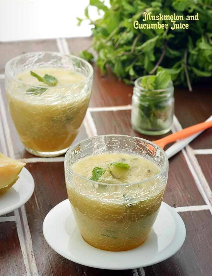 Cucumber Cooler , Muskmelon and Cucumber Juice