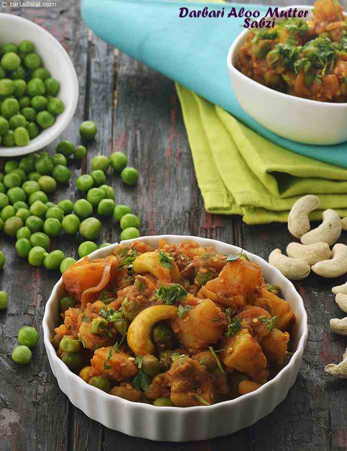 Darbari Aloo Mutter Sabzi, Microwave Dry Subzi