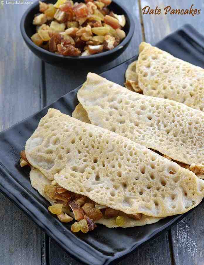 Eggless Date Pancake, Healthy Indian Pancake