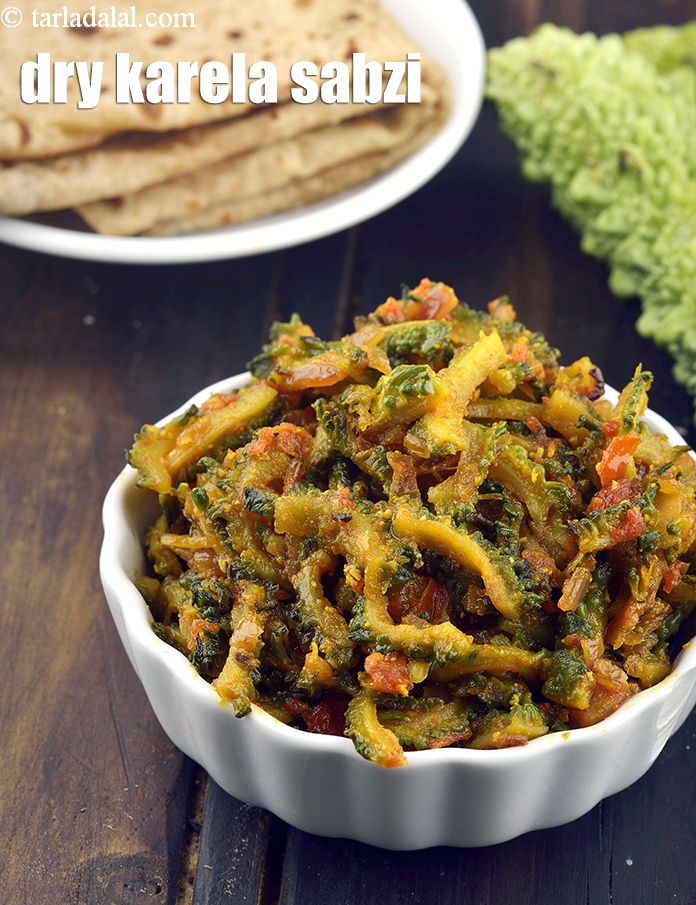 Calories in Dry Karela Sabzi, Bitter Gourd Sabzi