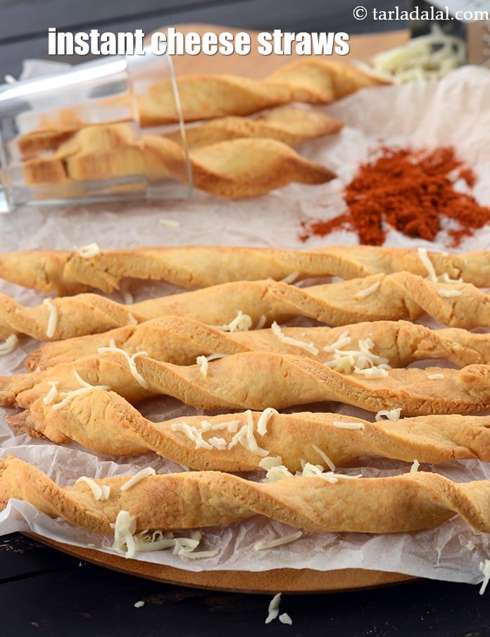 Eggless Instant Cheese Straws