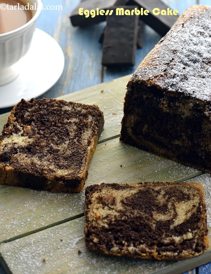 Eggless Marble Cake, Marble Cake
