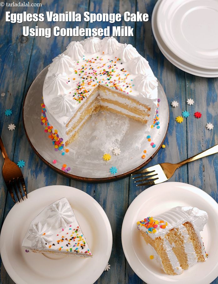 Calories in Eggless Vanilla Cake, Without Oven