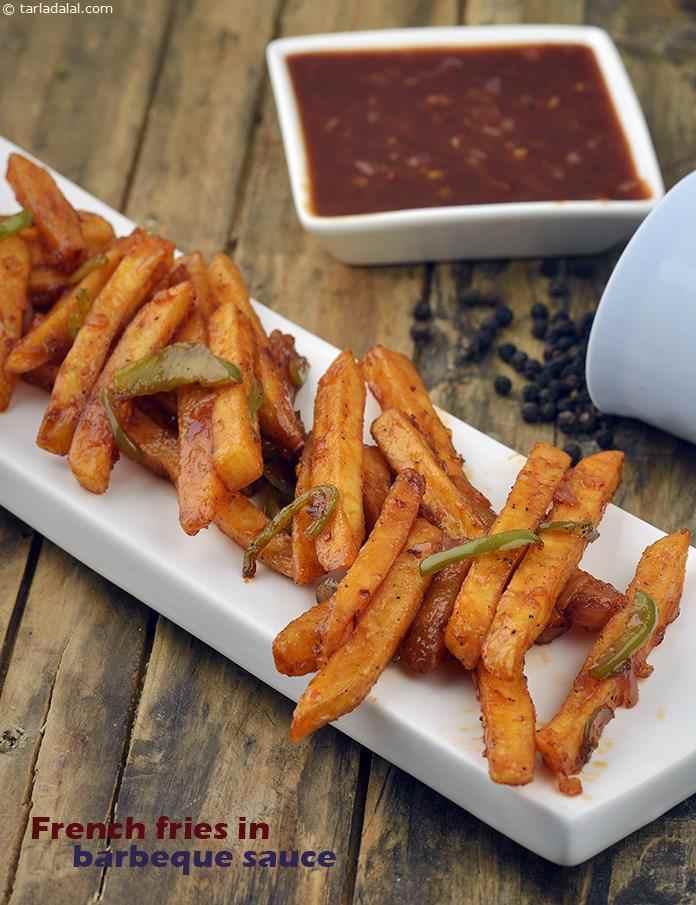 French Fries in Barbeque Sauce