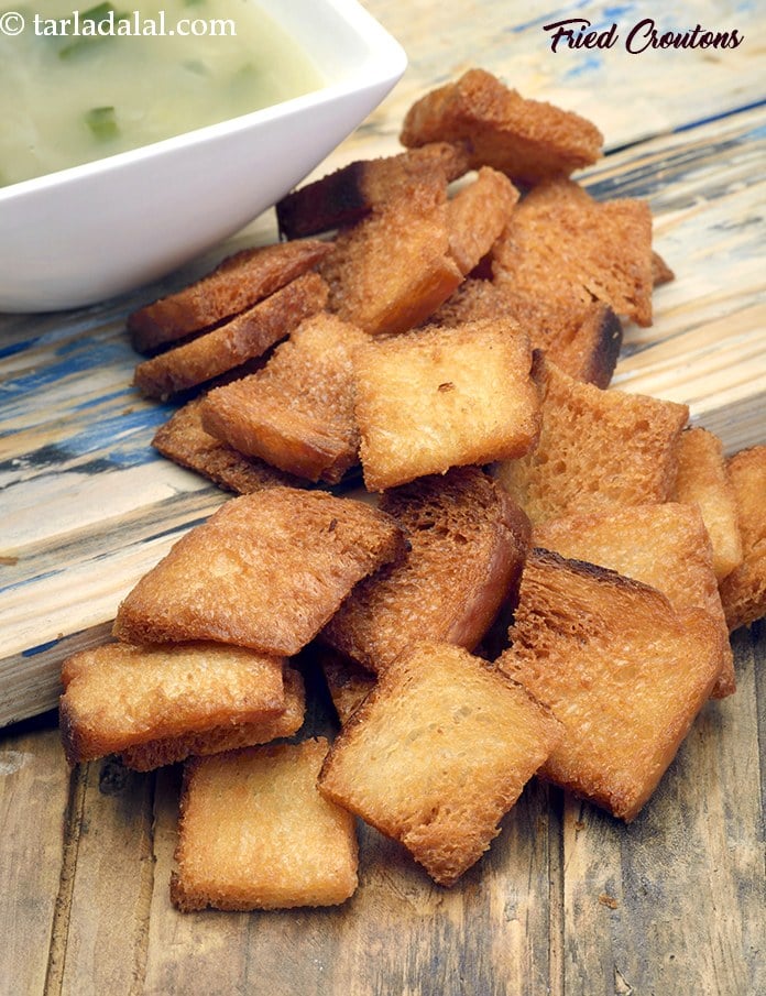Calories in Fried Croutons, Homemade Crouton Recipe