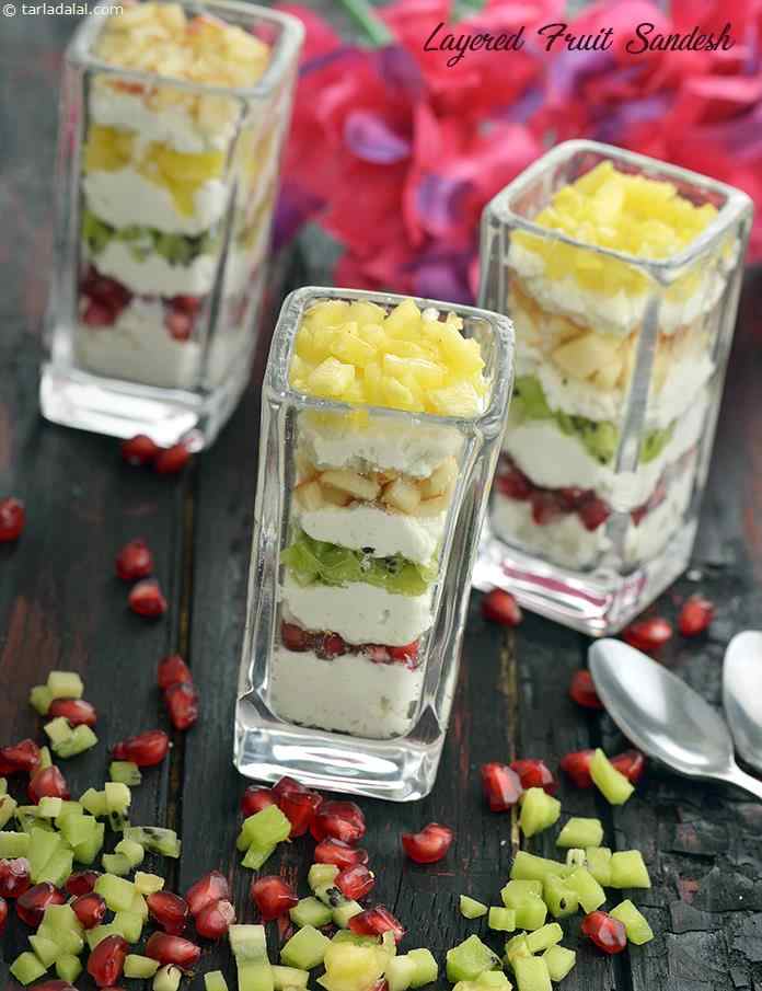 Layered Fruit Sandesh