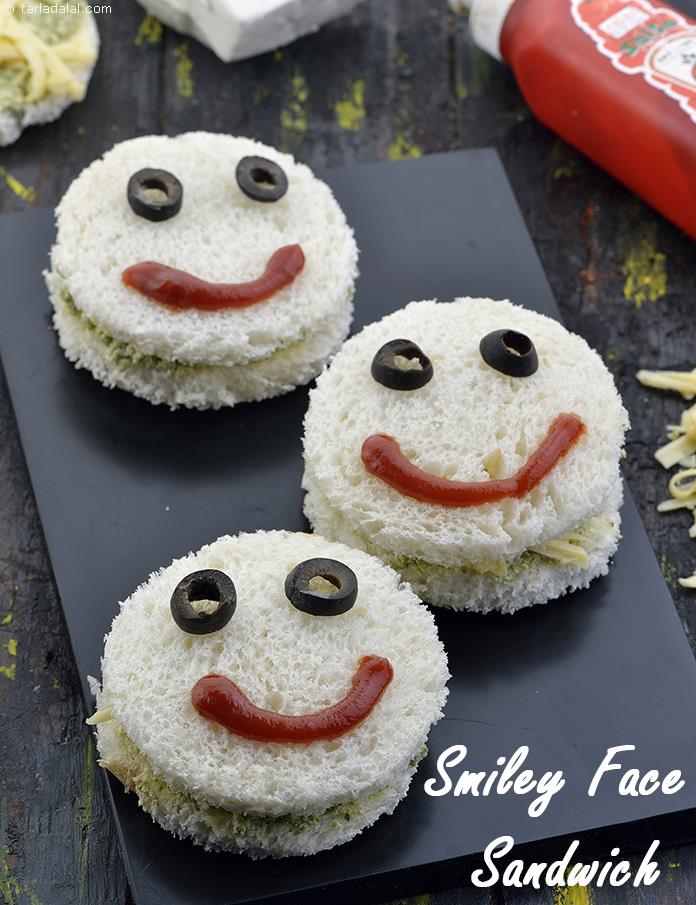 Calories in Smiley Face Sandwiches