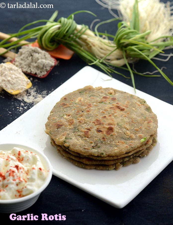 Garlic Rotis, Green Garlic Multigrain Roti