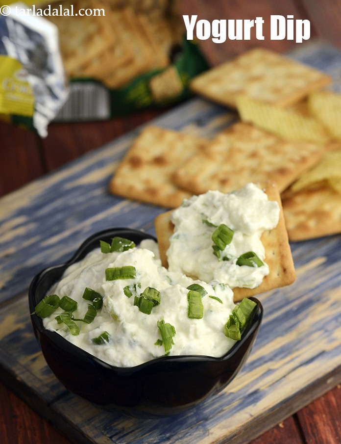 Garlic Yogurt Dip, Indian Yoghurt Dip with Herbs