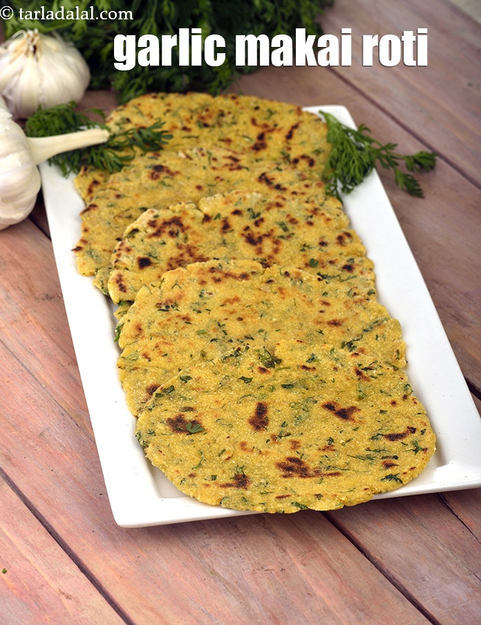 Calories in Garlicky Makai Roti