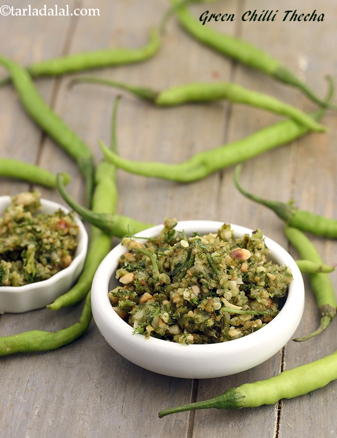 Calories in Green Chilli Thecha, Hirvi Mirchi Cha Thecha