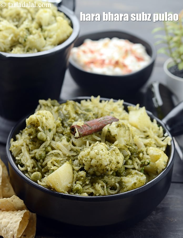 Calories in Hara Bhara Subz Pulao in Pressure Cooker