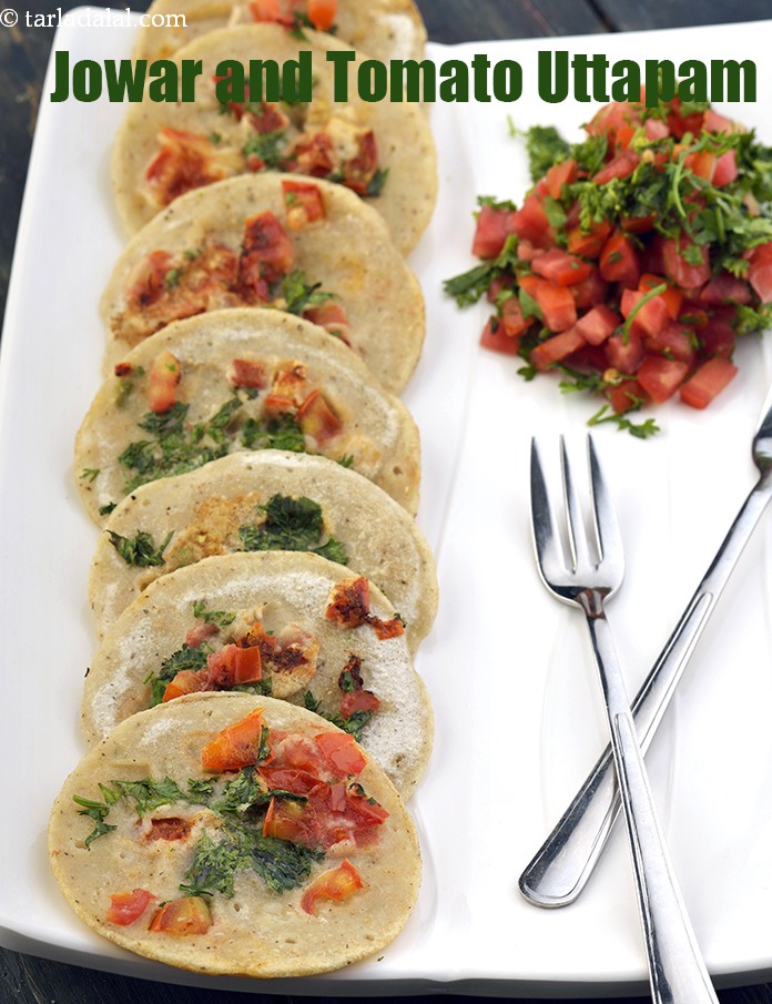 Jowar and Tomato Uttapam, Healthy Snack