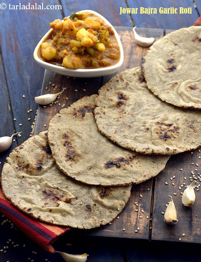 Jowar Bajra Garlic Roti