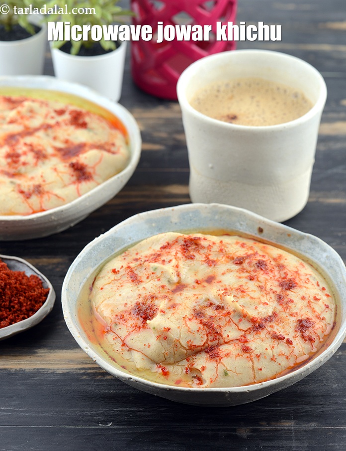 Microwave Jowar Khichu, Gujarati Khichu Microwave Version