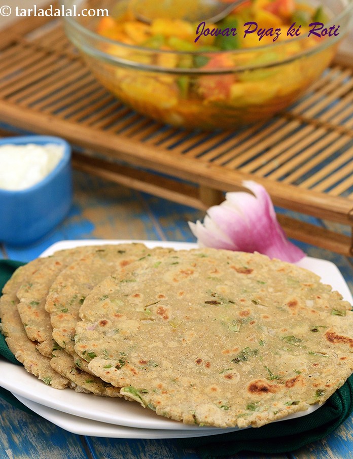 Calories in Jowar Pyaz ki Roti, Low Acidity Recipe