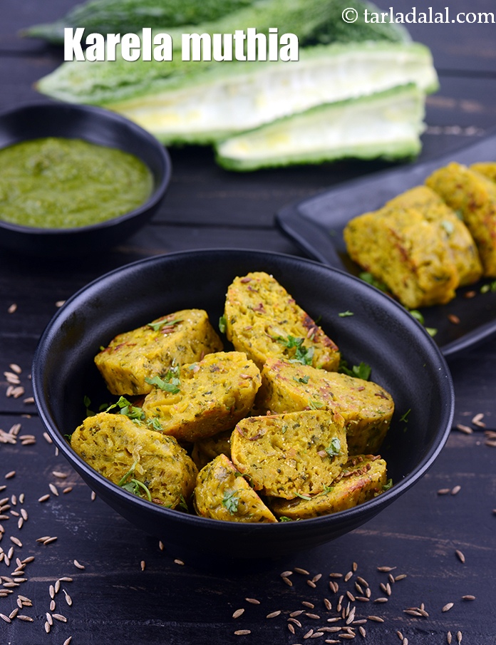Karela Muthia, Bitter Gourd Steamed Dumpling