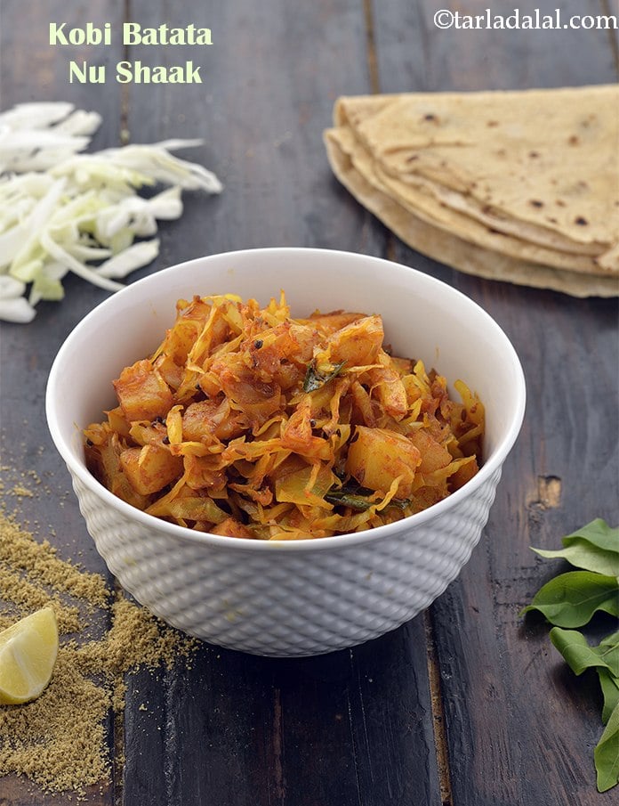 Kobi Batata Nu Shaak  ( Cabbage and Potato Vegetable)