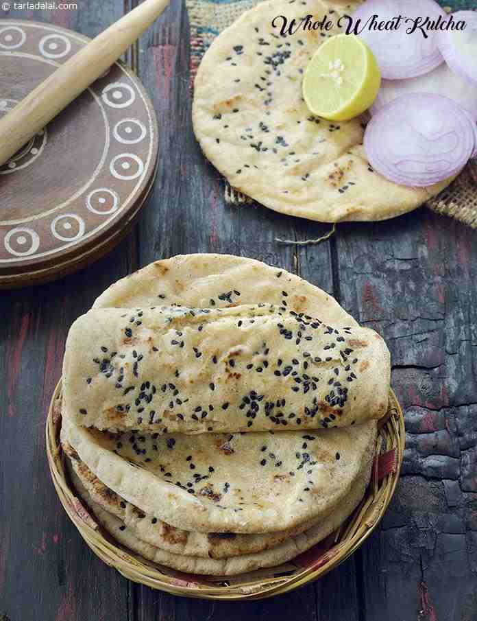 Calories in Kulchas, Punjabi Whole Wheat Kulcha with Yeast