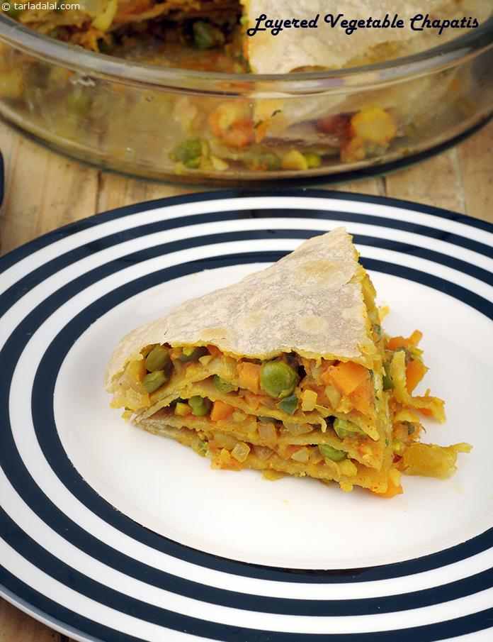 Calories in Layered Vegetable Chapatis