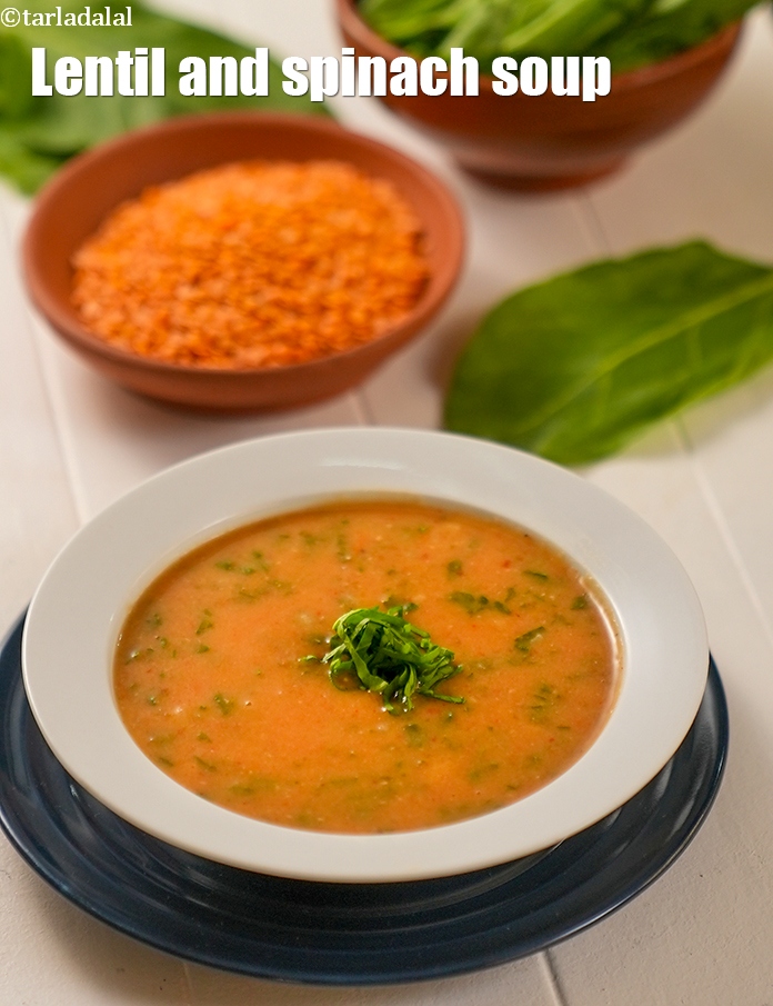 Calories in Lentil and Spinach Soup ( Calcium Rich)