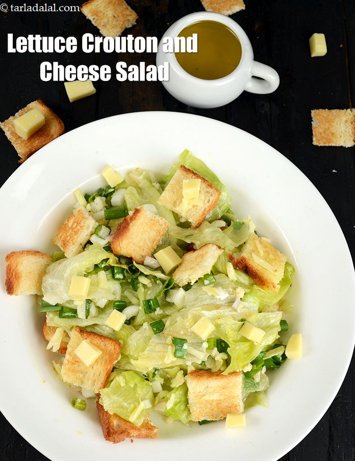 Calories in Lettuce Crouton and Cheese Salad