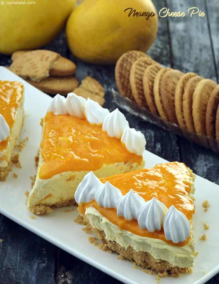 Mango Cheese Pie ( Eggless Desserts Recipe)