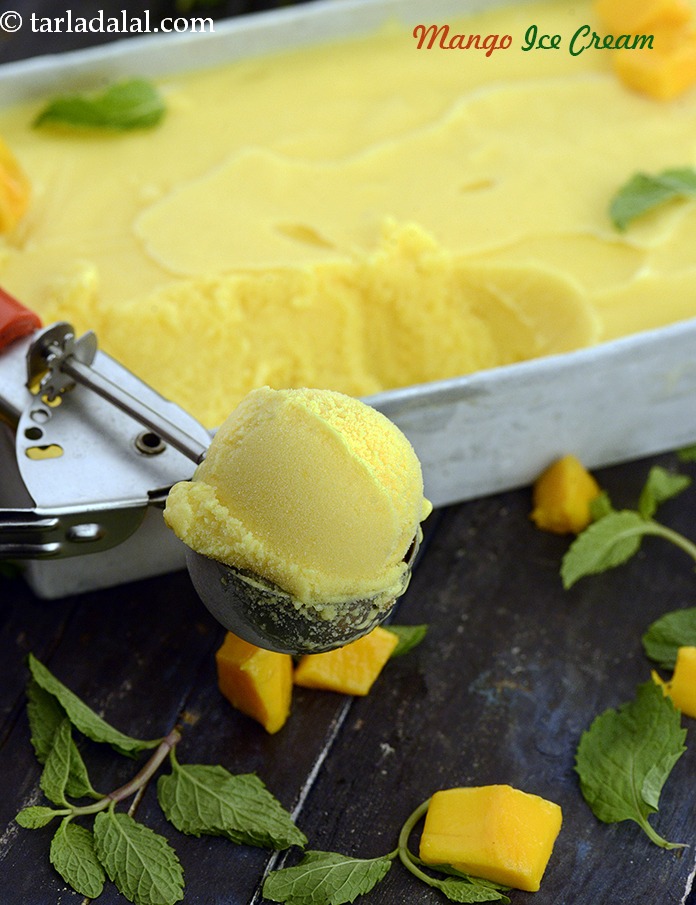Calories in Mango Ice Cream Recipe, Homemade Mango Ice Cream