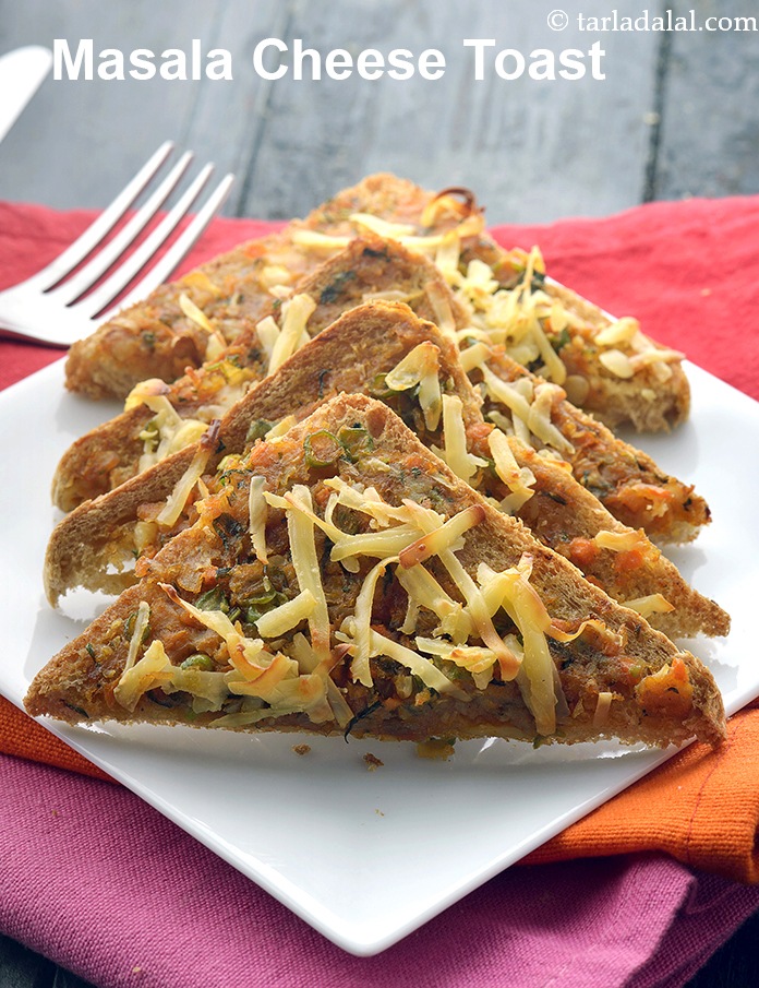 Masala Cheese Toast, Spicy Masala Toast Sandwich