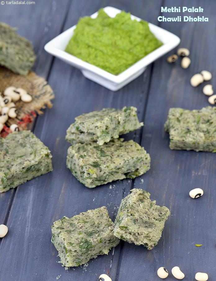 Calories in Methi Palak Chawli Dhokla