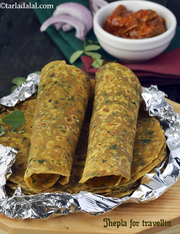 Methi Thepla, Thepla Recipe Without Curds for Traveller