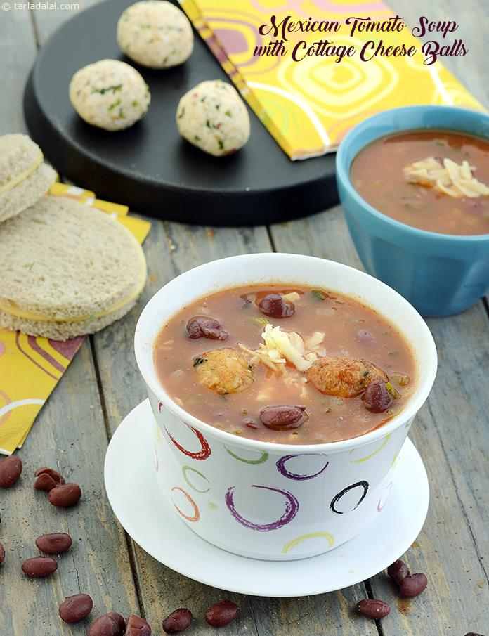 Indian Style Mexican Tomato Soup, Mexican Vegetarian Tomato Soup