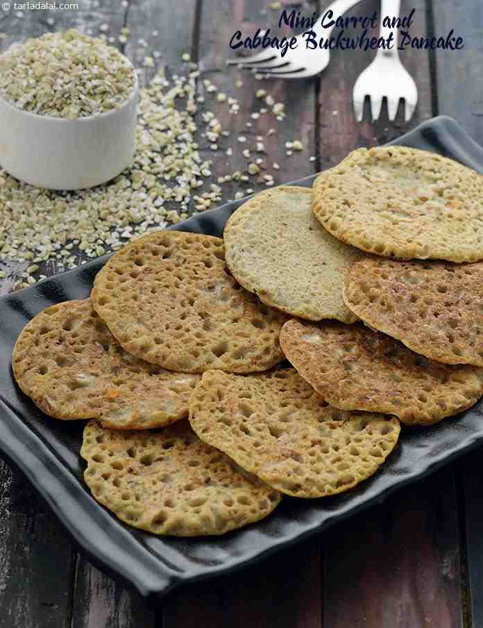 Calories in Carrot Cabbage and Buckwheat Pancake, Low Salt Recipe