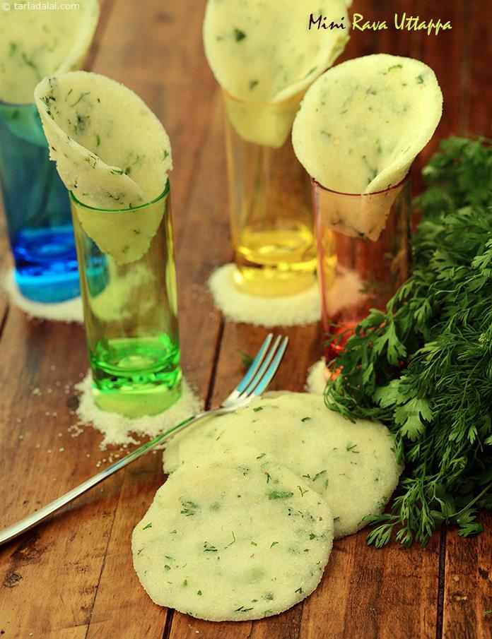 Calories in Mini Rava Uttappa ( Microwave Recipe)