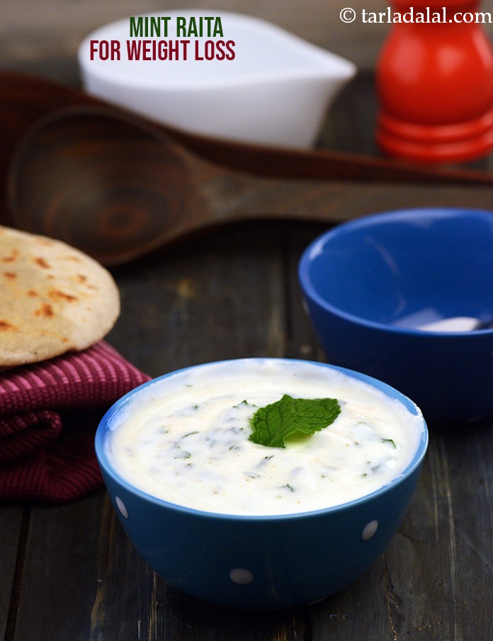 Mint Raita for Weight Loss, Healthy Pudina Raita